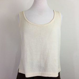 St John Winter White Sweater Vest Tank Top M